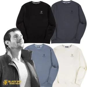 블랙야크 애슬레저 기모 맨투맨 긴팔 남성 겨울 라운드 보온 기능성 남녀공용 커플티 BL-1003