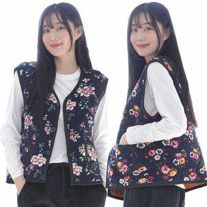 [서울양말]여성 기모 누빔 조끼 베스트 엄마 할머니 보온 겨울 김장 캠핑 등산