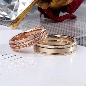 [샤밍주얼리]14K 18K 커플링 리베 무광 심플 볼드 금 반지 결혼 기념일 생일 선물