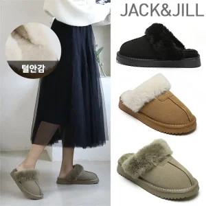 잭앤질 소가죽 따뜻한 털안감 슬리퍼(JD3771)