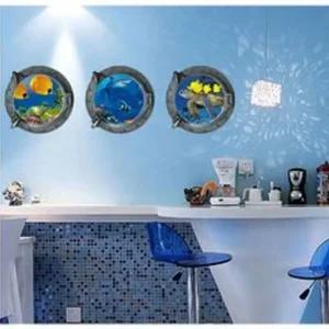 M352 잠수함 3D 포인트벽지 스티커 인테리어 홈데코 벽장식스티커 인테리어시트지 벽지스티커