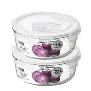 글라스락 클래식 화이트에디션 원형, 2050ml, 2조, 1개