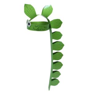 글로벌이지 뚝딱 종이 공룡머리띠 10인용 연두 세트