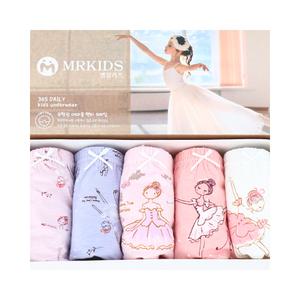 엠알키즈 여아 삼각 순면 무형광 아동 팬티 5매입 유아 속옷 DKWP0534