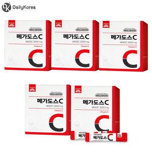 고려은단 메가도스C 비타민C 3000 60포 5박스 10개월분 분말 가루 고함량 D