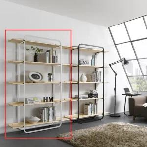 라데그 레드파인 원목 5단 1200 철제 책장  착불