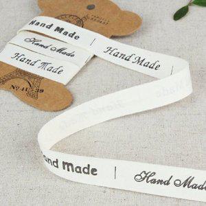 일반우편//면라벨//HB)natural cottonlabel-handmade//나만의 소품//이쁜 라벨//고급스러