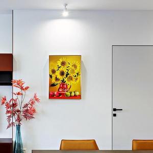 [OFN6MO8R]금전운 황금 해바라기 사과 그림 인테리어 액자