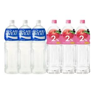 한번에먹자쇼핑몰 이온음료 혼합 / 포카리스웨트 1.5L 3개 + 2% 이프로 부족할때 제로