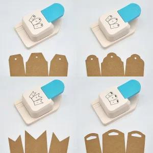 더이안 태그 책갈피 3 in 1 펀치 모양펀치 택 라벨 코너 펀칭기 4종