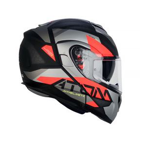 MT  아톰 W17 무광 블랙 형광 레드 시스템 헬멧