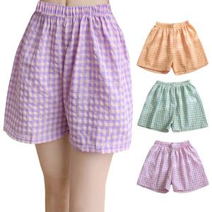 여성 홈웨어 편한 잠옷 반바지 순면 여름 파자마 트렁크 팬츠