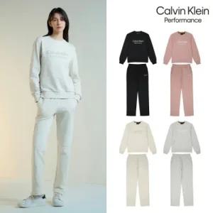 [텐텐][캘빈클라인 퍼포먼스] 24SS 여성 에센셜 셋업 2종 (맨투맨+스트레이트팬츠)