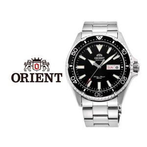 오리엔트 ORIENT 국내재고 카마수 마코 3 블랙 남자 오토매틱 메탈 손목시계 RA-AA0001B39B