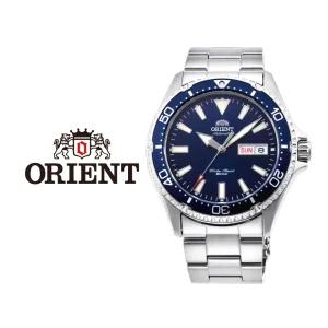 오리엔트 ORIENT 국내재고 카마수 마코 3 블루 남자 오토매틱 메탈 손목시계 RA-AA0002L39B