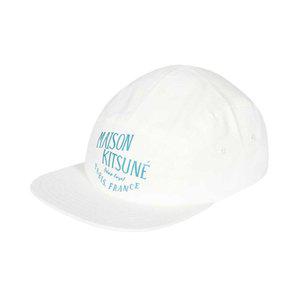 [메종키츠네] 팔레 로얄 볼캡 화이트/카키 LM06102WW0088