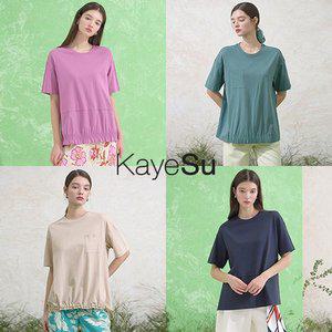 [런칭가69,900원][Kayesu] 케이수 바이오워싱 코튼 100 티블라우스 4종