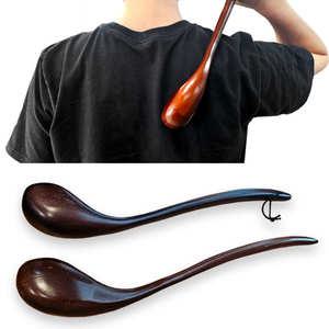 100% 원목 등마사지기 안마기 천연옻칠 어깨 뭉친곳 콩나물 모양 묵직함  지압기 핸드 수동 안마봉 우드