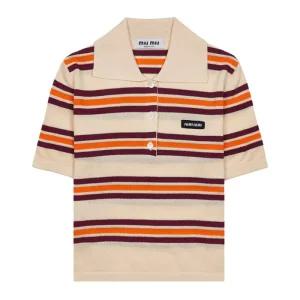 [라벨루쏘]  여성 실크 코튼 니트 폴로 셔츠 MML880 14AX F0061