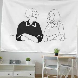 대형 패브릭 포스터 바라보기 L 북유럽감성 WEC9E24