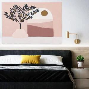 대형 패브릭 포스터 핑크 석양 M W92D2B2