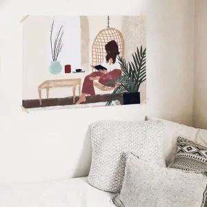 대형 패브릭 포스터 휴식 소녀 S W92D2B4