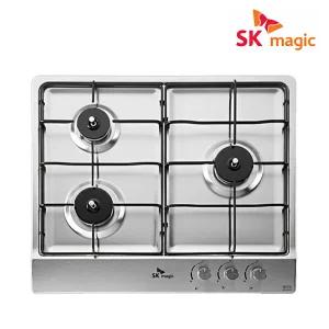 SK매직 GRA-B323KD 3구 빌트인 가스레인지 매립형 가스쿡탑 스텐 건전지식 타공 560x480