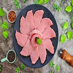 [프레쉬푸드]국내산 냉장 돼지고기 등심 돈가스용 연육작업없음 1.5cm 절단 2kg