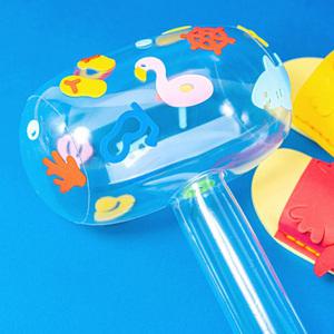 PVC 투명 뿅망치 꾸미기 여름 바다 캠핑 돌봄 방과후 수영장 풍선 공 물놀이 소리나는