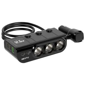 시에반 차량용 3구 시거잭 멀티소켓 PD 고속충전 1414CHG [H@lu]