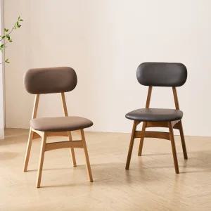 모노 고무나무원목 식탁의자 - 2color (1+1)