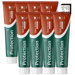 살림백서 하루세번 프로텍션 치약 250g 8개입 대용량 충치 예방 불소