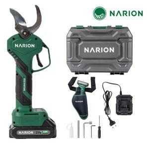 나리온 21V 충전 전지가위 풀세트 NJ-035R 전동 나무가지치기 35mm