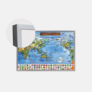 [XBII2LL2]1000피스퍼즐 어린이 세계지도 실버 알루미늄