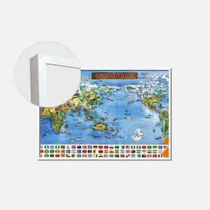 [XBII2LLK]1000피스퍼즐 어린이 세계지도 화이트 알루미늄