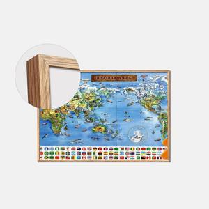 [XBII2LL1]1000피스퍼즐 어린이 세계지도 오크 알루미늄