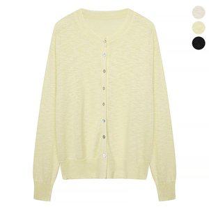 [머스트비]여성 심플 라운드넥 무지 가디건