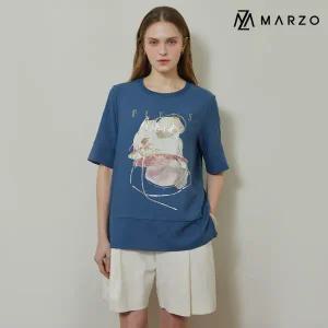 [마르조][마르조] [1종]글리터 블라우스_블루