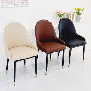 [체어아울렛]릴렉스 체어 카페의자 인테리어 식탁 식당 업소용 매장 철제 가죽 의자