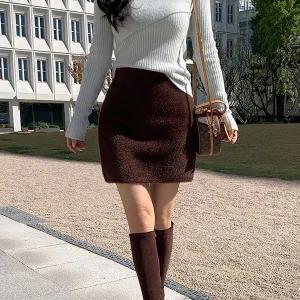 [미나그램] 로이프 앙고라 니트미니스커트