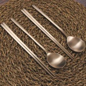 [무료 각인] 안성 무형문화재2호 이종문 방짜 유기수저 1인 2인 세트 