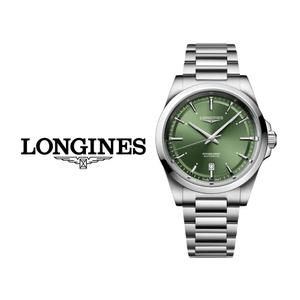 론진 LONGINES 콘퀘스트 오토매틱 그린 남성 여성 여성 메탈 손목시계 L3.830.4.02.6