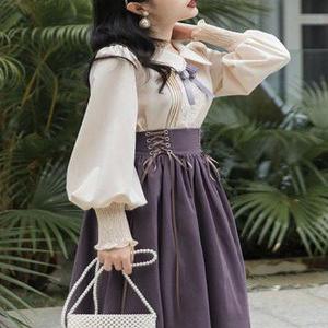 경성시대옷 개화기의상 경성의복 근대의상 햅번 레트로 투피스 중세의상 복고 소녀풍