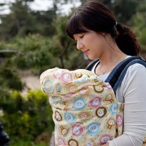 나와니-스 간절기 바람막이 망토어부바 포대기망토 유모차악세사리 아기워