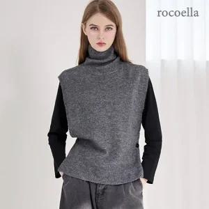 [최초가 39 800원] 벤크 소프트 탐 터틀넥 여성 니트 베스트