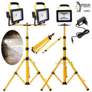 충전식 LED 투광기 (20W/50W 밝기/1600-4000루멘) 스탠드포함/휴대용 무선 투광기 작업등 야외조명
