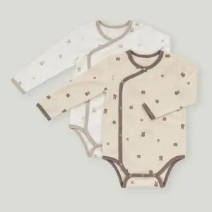 [보리보리/아이숲]토끼곰 양면 배냇슈트(2color)