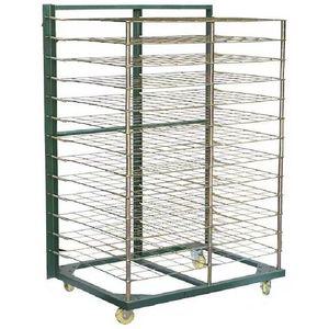 실크스크린 건조대 프레임 피복 2KG) 페인트 그림 이동식 내하중 종이 (13단 철망 말리