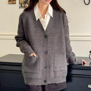 [다잇템]여자 아방핏 스웨터 가을오버핏가디건 가디건