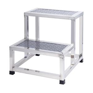 국내배송 2단 스테인레스 이동식계단 미끄럼방지 안전 작업 발판 사다리 발판